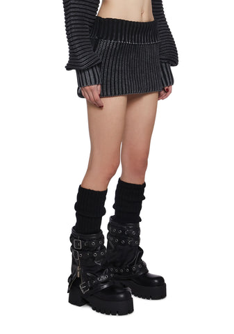 Warp Washed Sweater Skirt