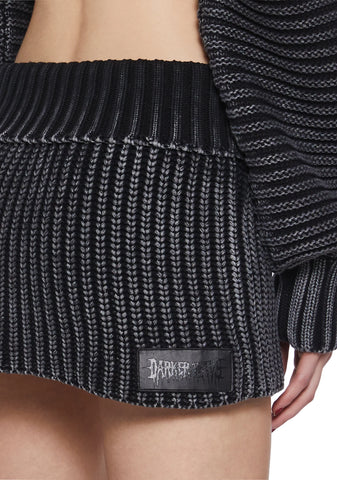 Warp Washed Sweater Skirt
