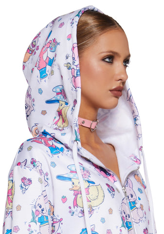 Cute Critters Hoodie - White