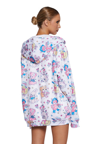 Cute Critters Hoodie - White