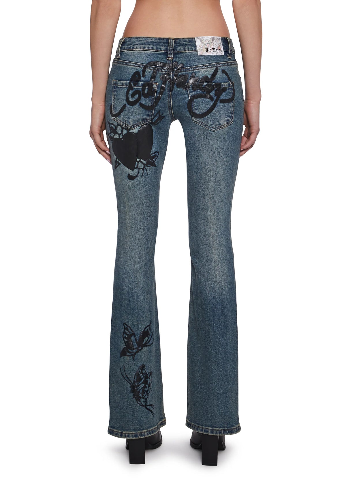Butterfly Denim Flared Jeans