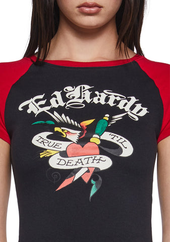 True Eagle Raglan Baby Tee