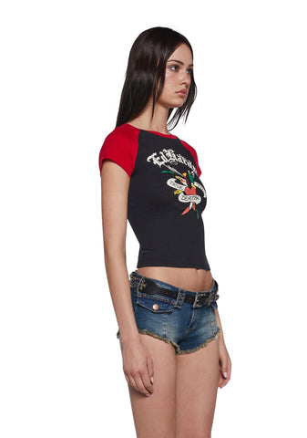 True Eagle Raglan Baby Tee