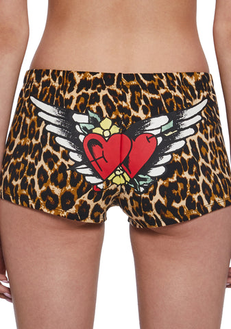Leopard Booty Shorts