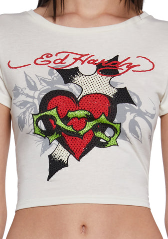 Cross Heart Baby Tee