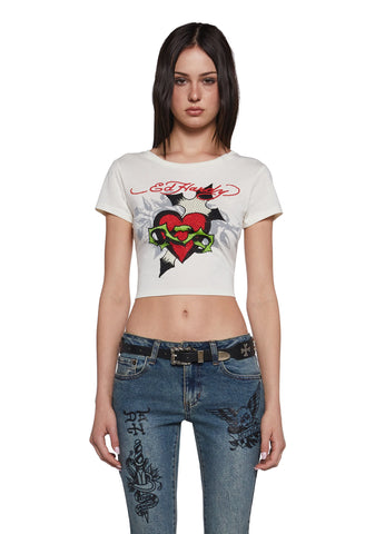 Cross Heart Baby Tee
