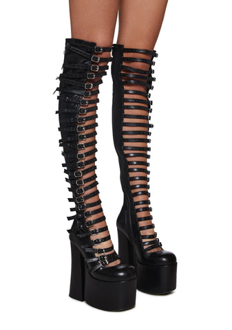 Thigh High Hardcore Dazzle Platform Boots