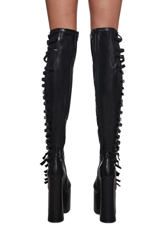 Thigh High Hardcore Dazzle Platform Boots
