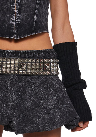 Synth Energy Skirt Set - Black