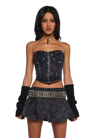 Synth Energy Skirt Set - Black