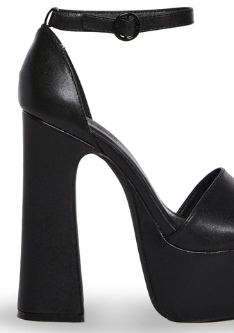 Holy Revelation Pure Platform Heels - Black