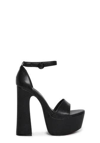 Holy Revelation Pure Platform Heels - Black