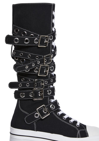 Against It All Knee High Platform Sneakers