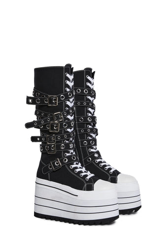 Against It All Knee High Platform Sneakers