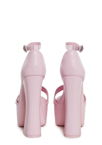 Holy Revelation Pure Platform Heels - Pink