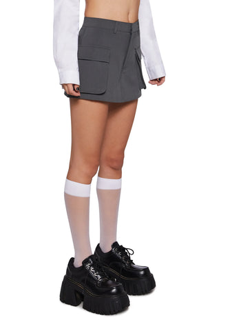 Office Punk Mini Skort - Gray
