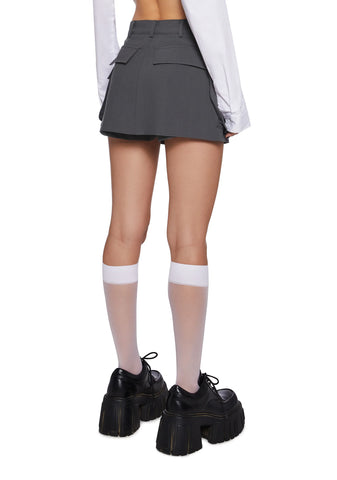 Office Punk Mini Skort - Gray