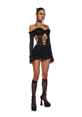 Collective Hearts Mini Dress - Black