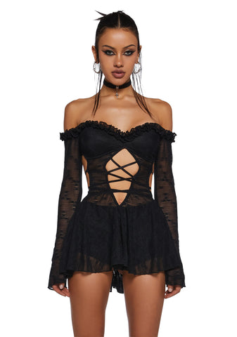 Collective Hearts Mini Dress - Black