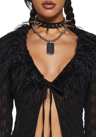 With The Band Knit Cardigan - Black