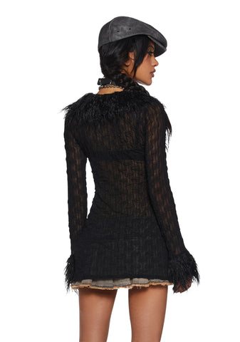 With The Band Knit Cardigan - Black