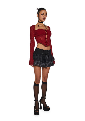 Fateful Fascination Long Sleeve Top