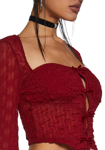 Fateful Fascination Long Sleeve Top