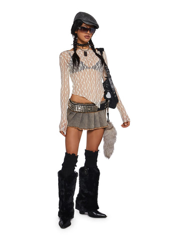 Breaking Up Long Sleeve Top - Off White