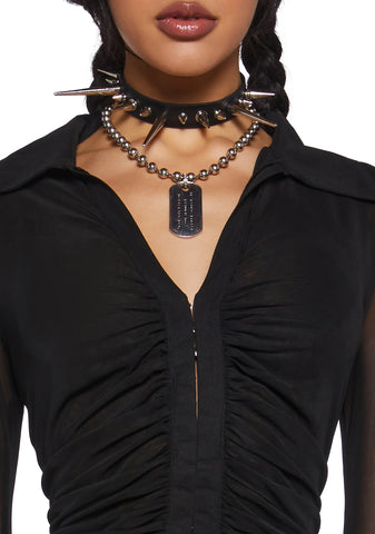 Runaway Riot Long Sleeve Top - Black