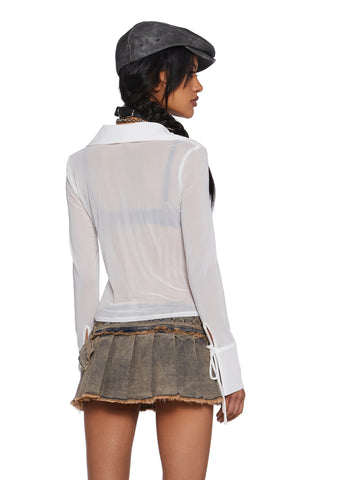 Runaway Riot Long Sleeve Top - Off White