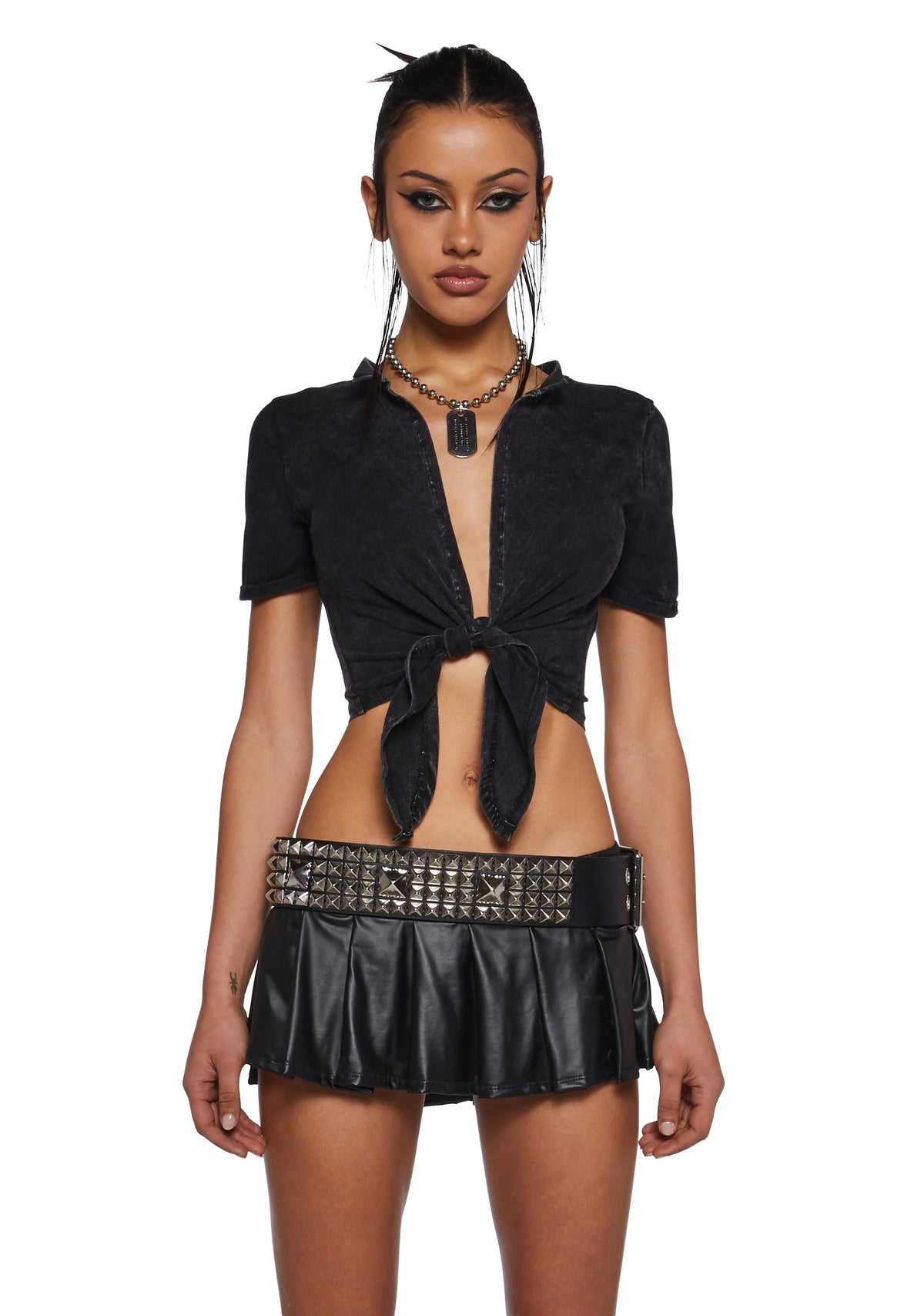 After The Afterparty Short Sleeve Top - Black