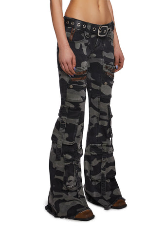 Aurora Cargo Jeans - Camo
