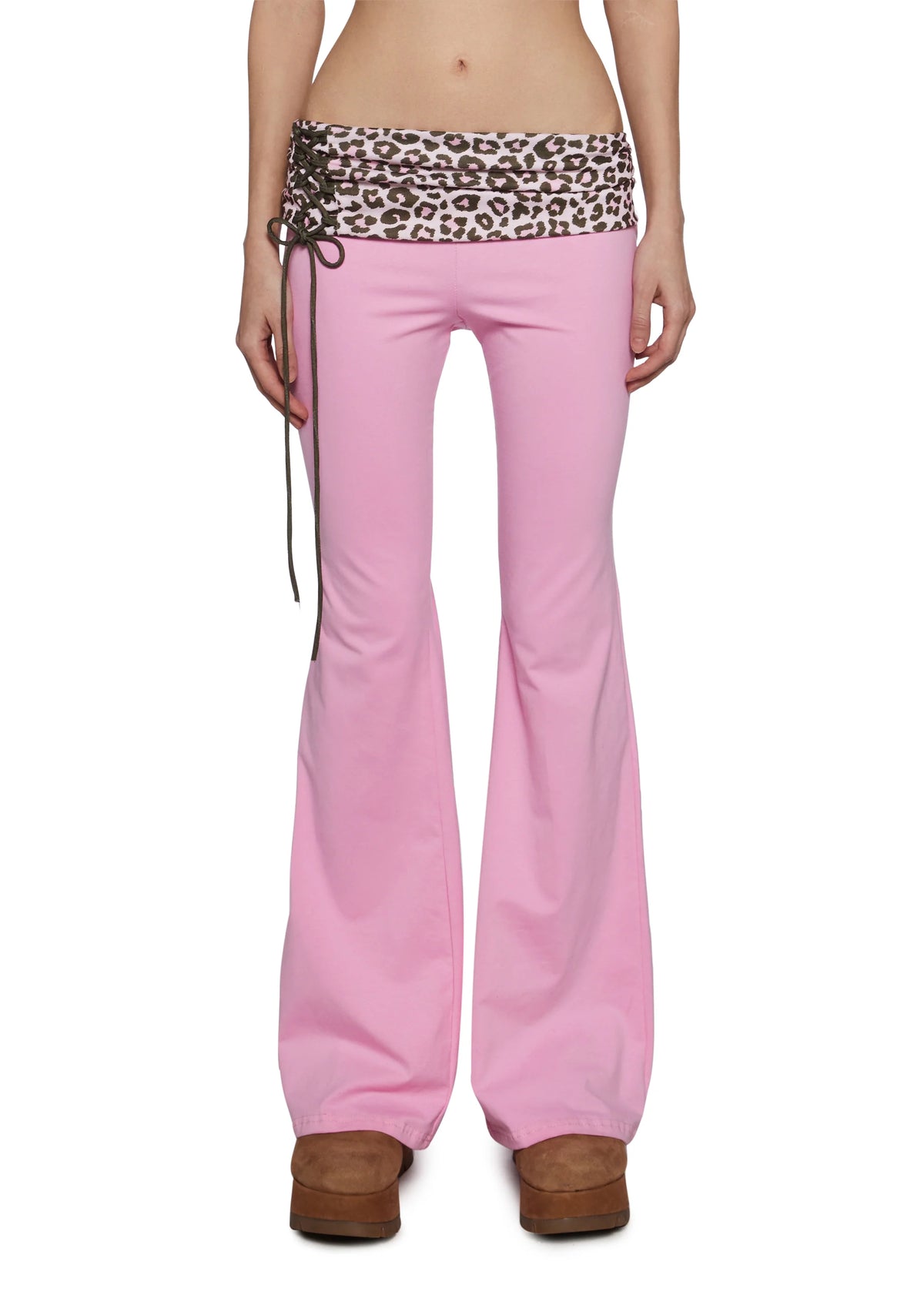 Hot Crush Knit Pants - Pink