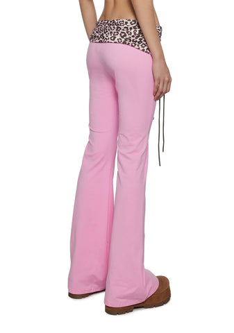 Hot Crush Knit Pants - Pink