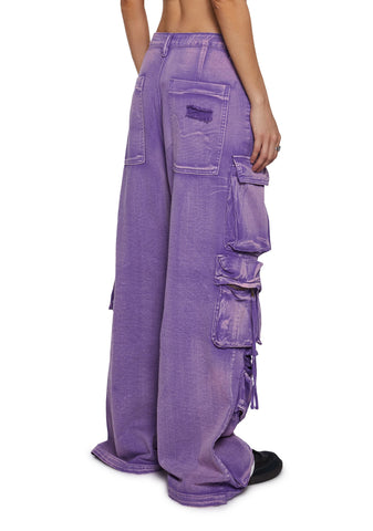 Wicked Persuasion Cargo Jeans - Purple