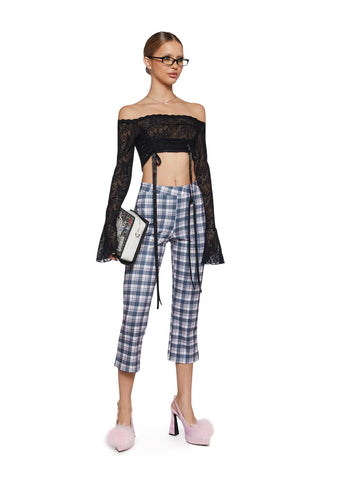 Book Club Babe Plaid Capri Pants