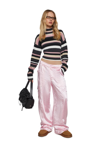 Affectionate Ways Satin Cargo Pants