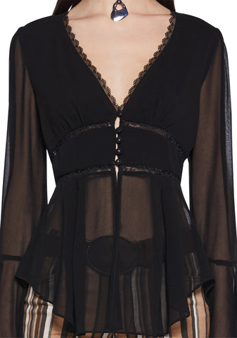 Love Record Breaker Chiffon Blouse