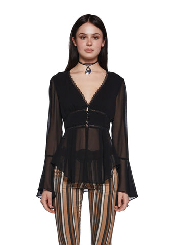 Love Record Breaker Chiffon Blouse