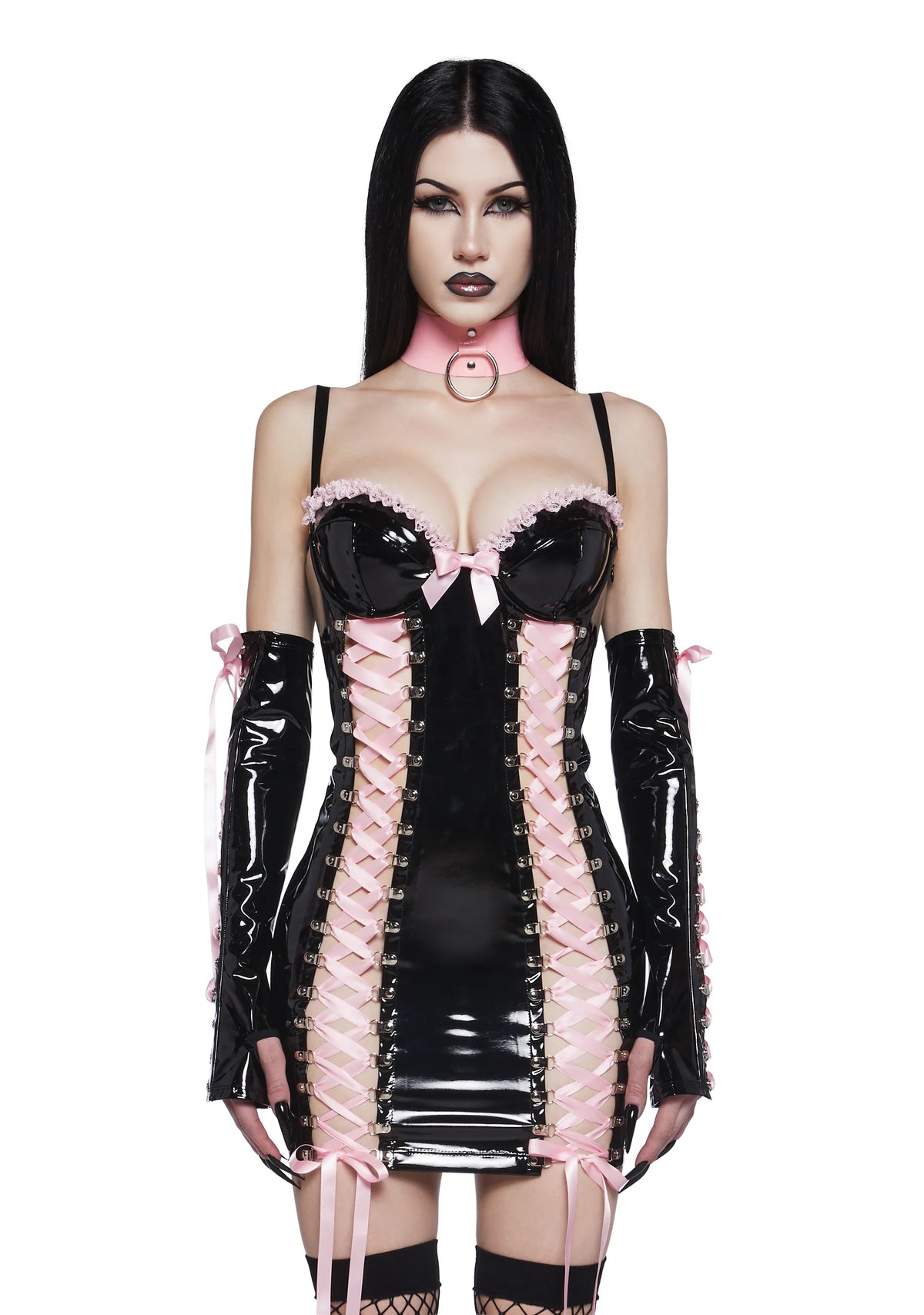 Obsessive Desire Bodycon Dress And Gloves Set