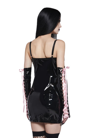 Obsessive Desire Bodycon Dress And Gloves Set