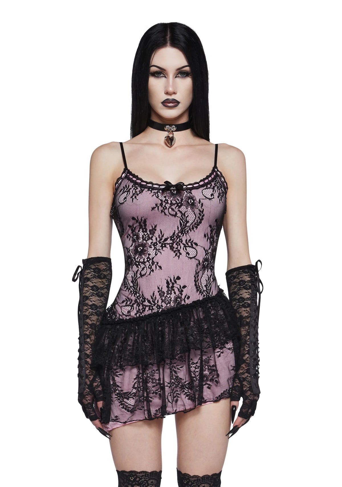 Eclipsed Romance Lace Mini Dress
