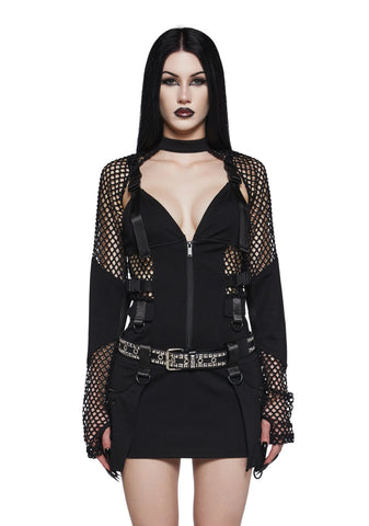 Darkly Devoted Dress And Shrug Set