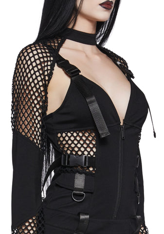 Darkly Devoted Dress And Shrug Set