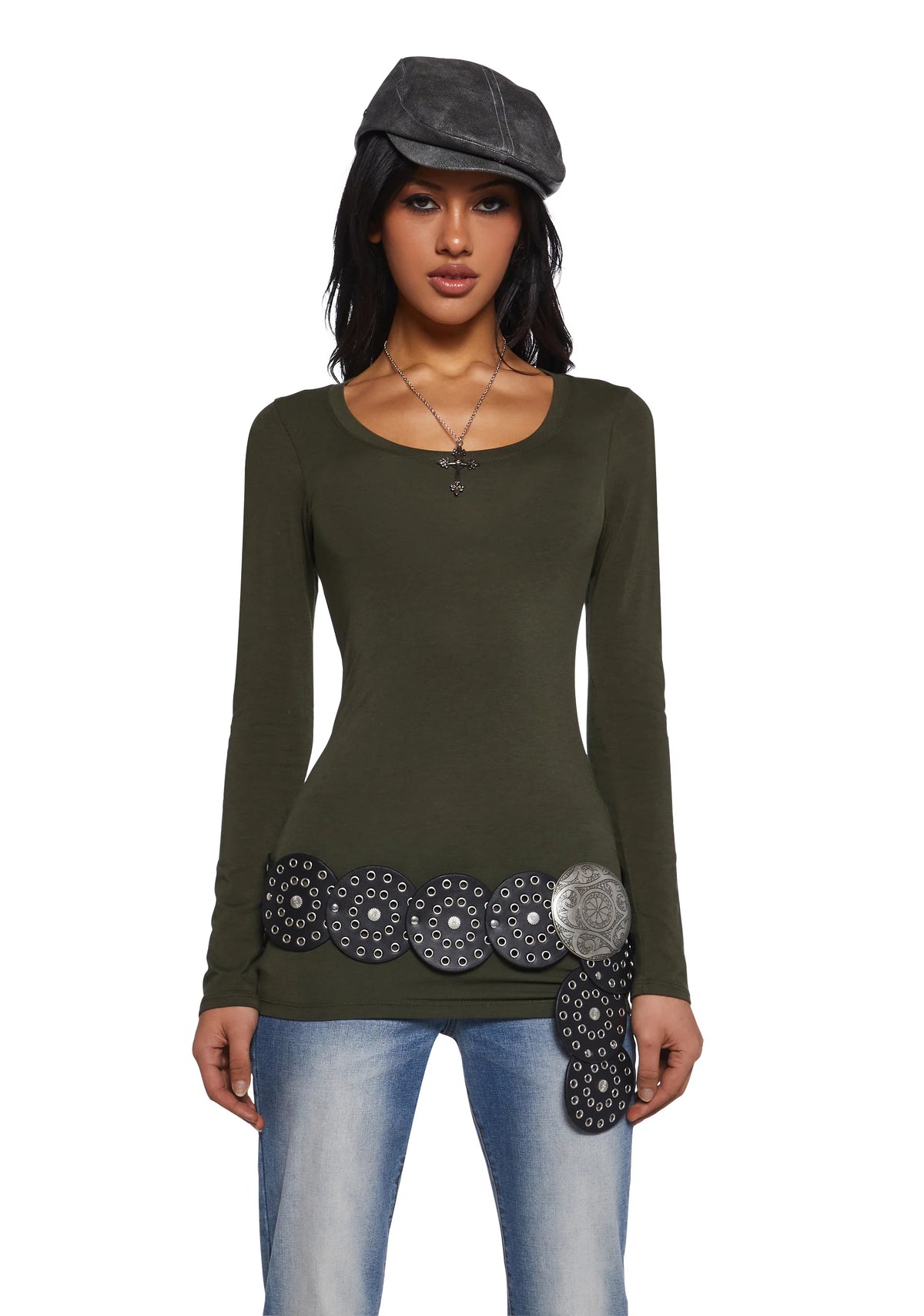 Casual Meetups Long Sleeve Top - Olive