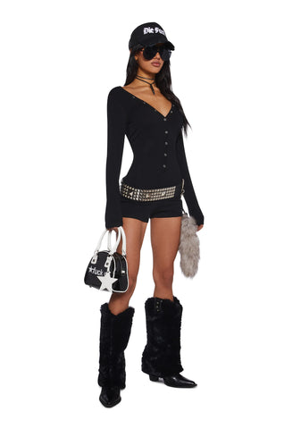 Right Here Waiting Knit Romper