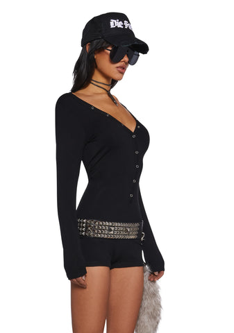 Right Here Waiting Knit Romper