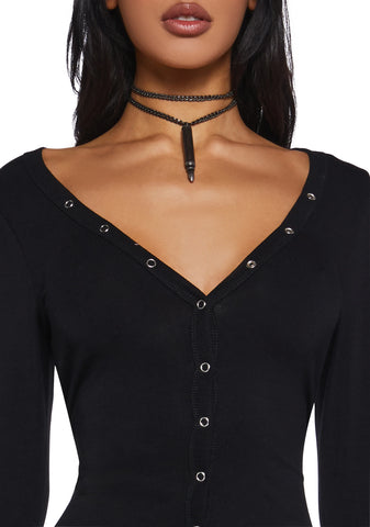 Right Here Waiting Knit Romper