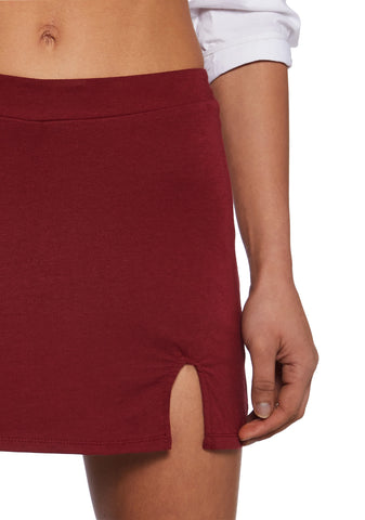 Don’t Even Go There Mini Skort - Dark Red