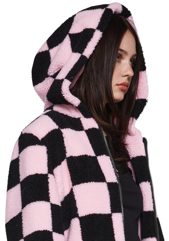 Sweet Scenester Hooded Sherpa Jacket